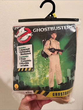 Men Ghostbusters size Large without Inflatable Backpack Halloween Costume